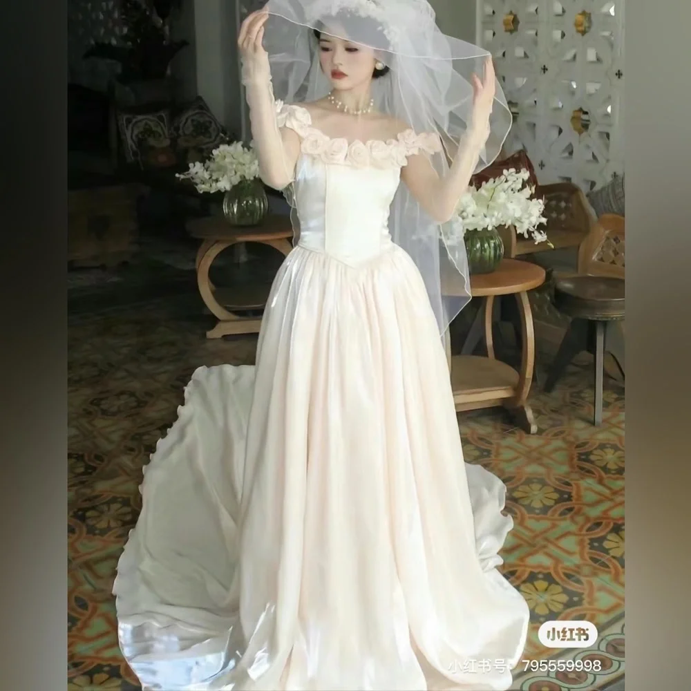 HOLD| Satin wedding dress (size0-6) - Picture 5 of 12